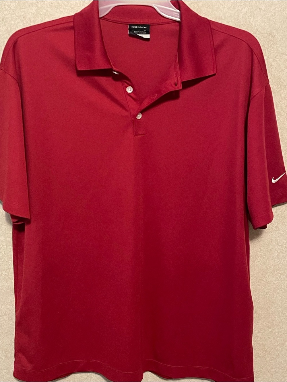 Nike Golf Men's Crimson Red Dri-FIT Polo